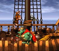 une photo d'Ã©cran de Donkey Kong Country sur Nintendo Super Nes